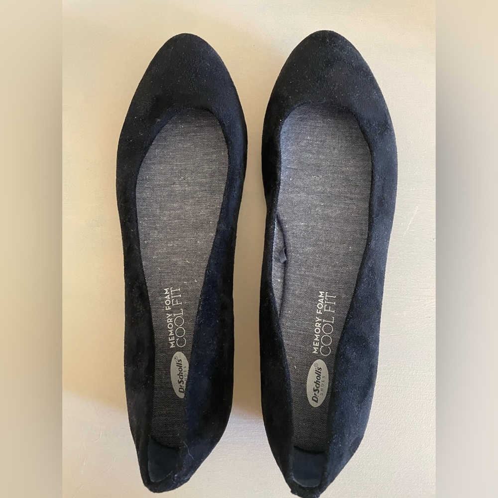 NWOT Dr Scholl’s Memory Foam COOL FIT , Giorgie ballet flats, 9.5M, black suede